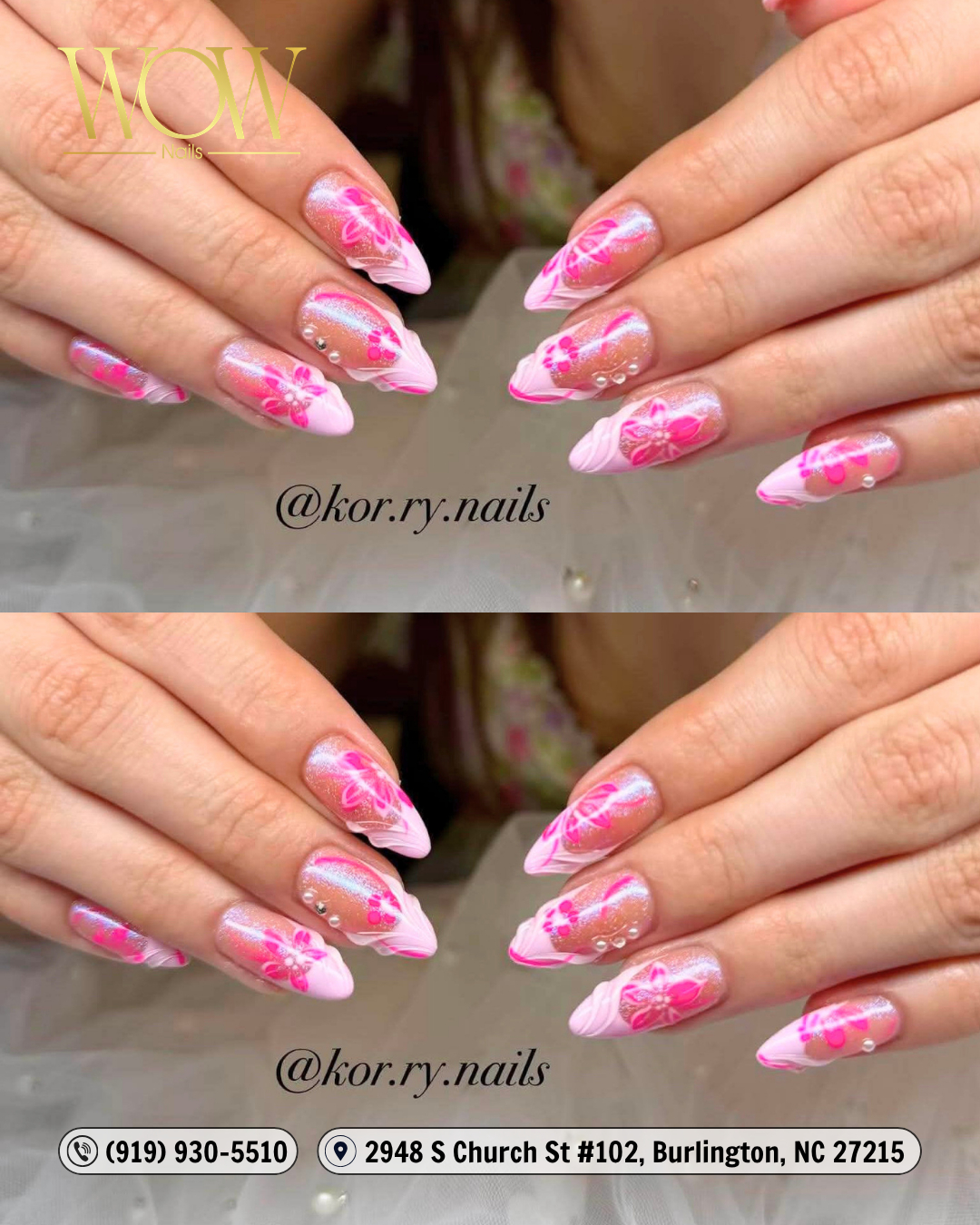 WOW Nails nail work in Burlington, North Carolina